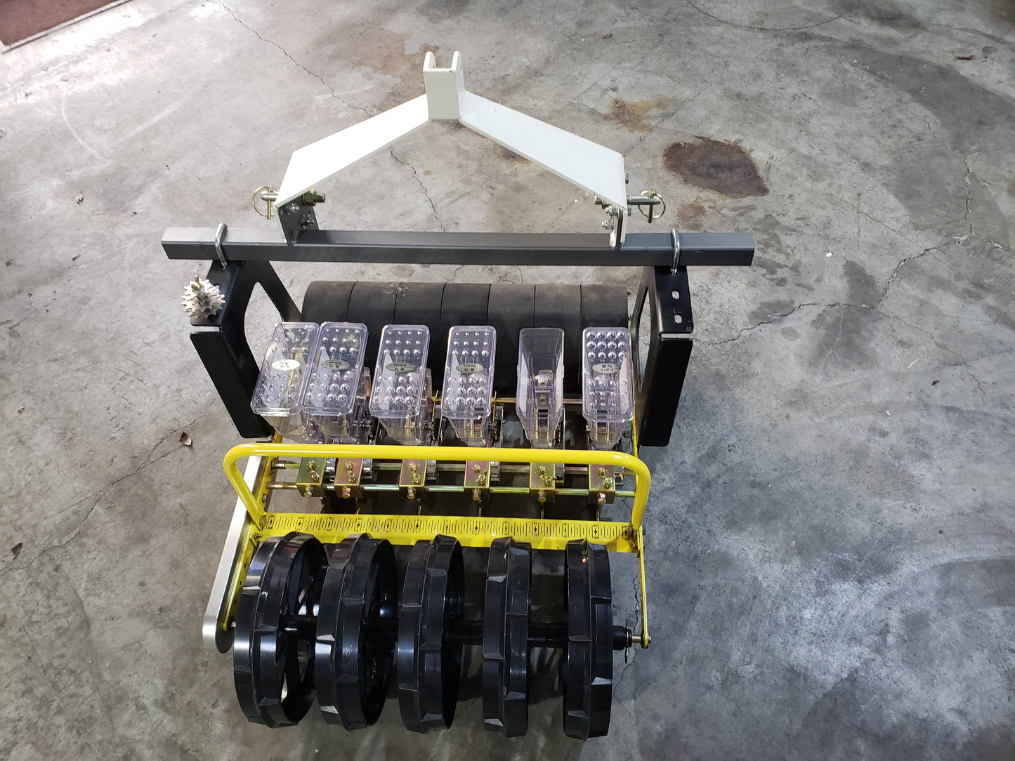 Farm-ng Seeder Assembly Tool Bar Mounted